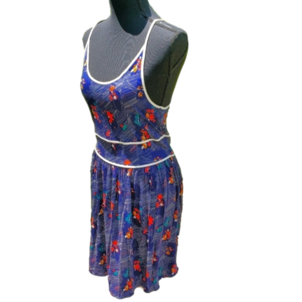 Floral Spaghetti Strap Dress Midi Euc Large